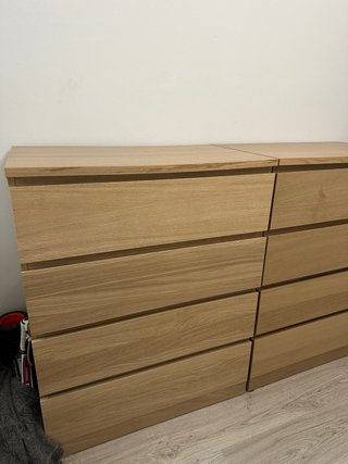Cómoda MALM 4 cajones madera