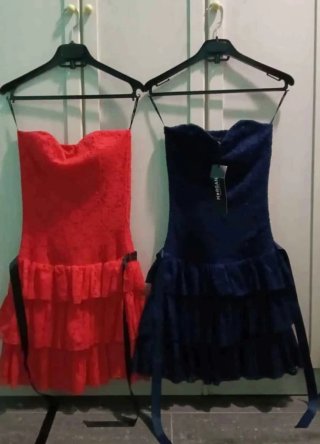 Vestidos Morgan disfraz Talla XS (azul) y S (rojo