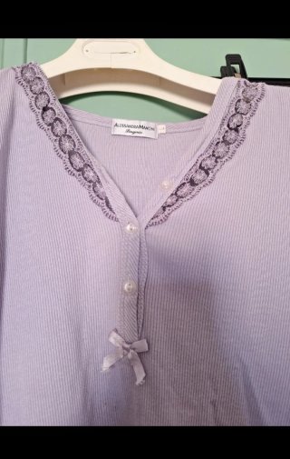 Pigiama estivo lilla in cotone