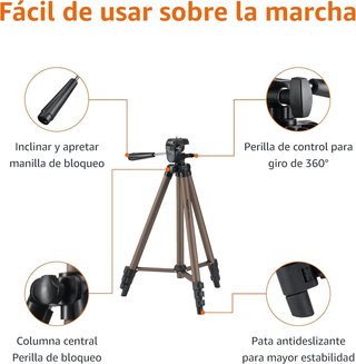 Amazon Basics trípode cámara ligero ajustable