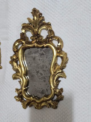 Espejitos barrocos pan de oro 48 euros la pareja