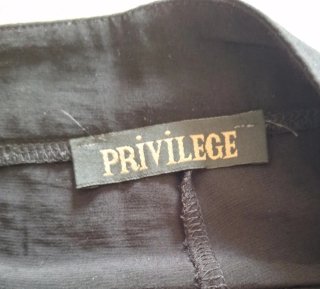 Pantaloni neri gamba ampia misto cotone