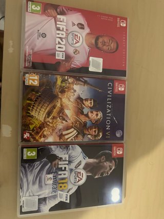 Juegos Nintendo Switch FIFA 18, FIFA 20, Civ VI