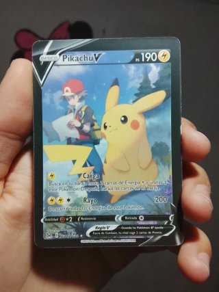 Pikachu V 190 HP Carta Pokémon Español