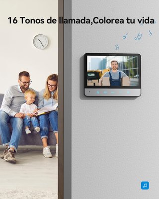 TMEZON videoportero 4 hilos con cámara