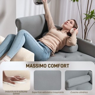 Chaise Longue con Tapizado Acolchado Efecto Tercio