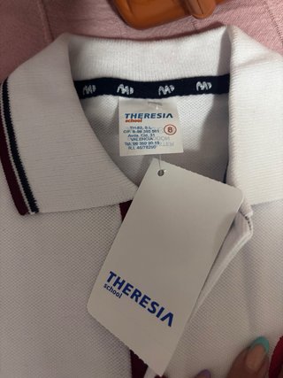 2 Polos Blancos Theresa Talla 8 san Jose de la Mon