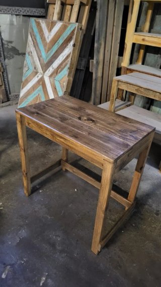 Consola Baño Madera Reciclada y Piedra