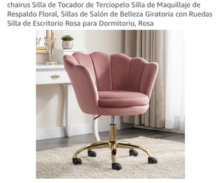 Silla de Tocador de Terciopelo Silla de Maquillaje
