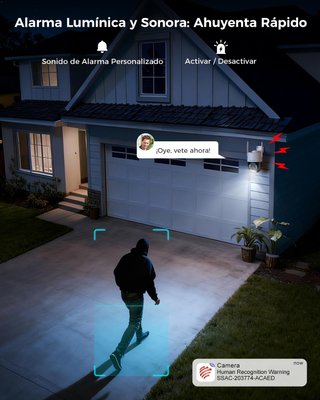 Ctronics cámara vigilancia exterior 4K color