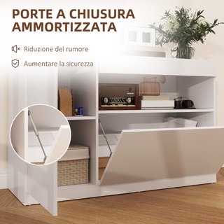 Aparador Moderno Bajo con Puertas Amortiguadas y A
