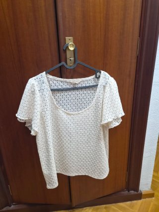 Camiseta manga corta blusa blanco