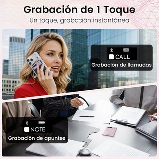 Grabadora de voz NEWYES IA 64GB rosa