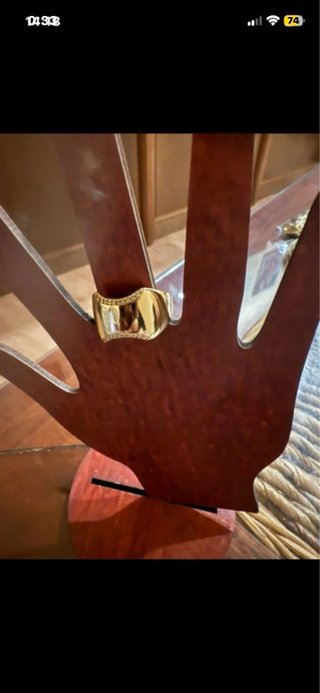 Anillo oro laminado de 14 k