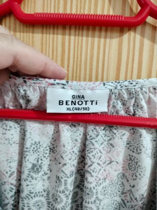Blusa BENOTTI manga larga talla 46