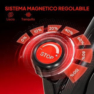 Bicicleta estática magnética ajustable con pantall