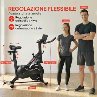 Bicicleta estática magnética ajustable con pantall