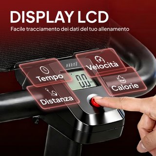 Bicicleta estática magnética ajustable con pantall