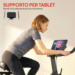 Bicicleta estática magnética ajustable con pantall