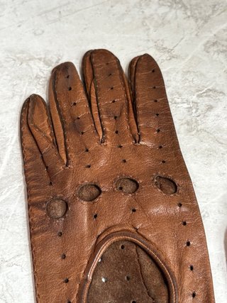 Guantes vintage de piel (años 60) - talla S