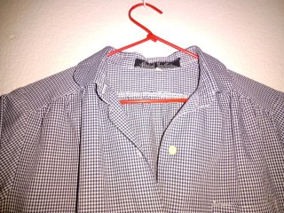 Blusa manga corta cuadros vichi