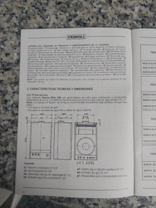 Caldera de gas Ferroli Mod Nueva élite 100