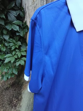 Polo ROLY azul y blanco talla L