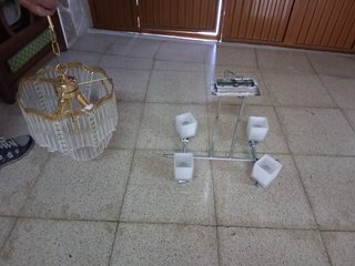 Lámpara de techo de cristal