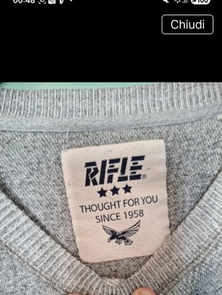 Felpa Rifle grigia cotone