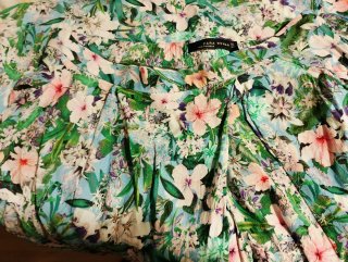 Conjunto blusa y pantalón floral mujer