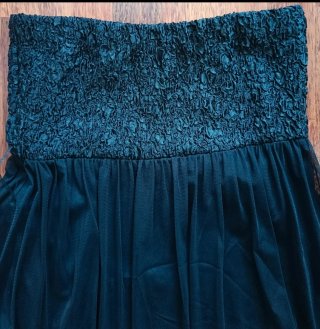 Vestido palabra de honor negro fiesta/Cóctel