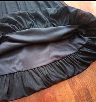 Vestido palabra de honor negro fiesta/Cóctel