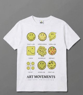 camiseta con estampado smiley