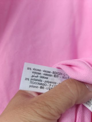Top Zara rosa ancho talla L