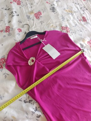 Top Zara de vestir drapeado