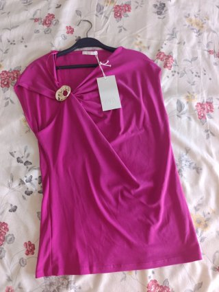 Top Zara de vestir drapeado