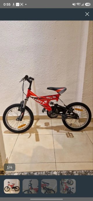 Bicicleta niño roja
