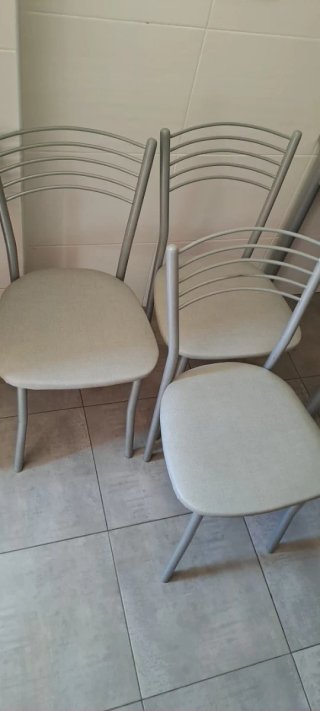 3 sillas cocina gris