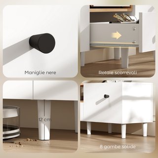 Mueble TV de 70" máx. con 2 puertas abatibles, caj