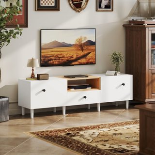 Mueble TV de 70" máx. con 2 puertas abatibles, caj
