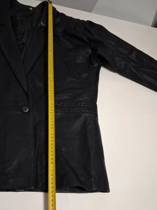 Chaqueta vintage cuero oversize Yves Saint Laurent