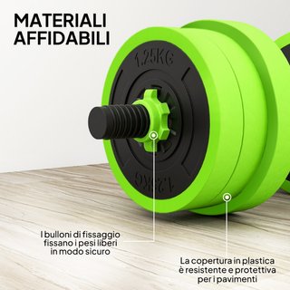 Juego de Pesas de Gimnasio 4 en 1 de 20kg, Convert