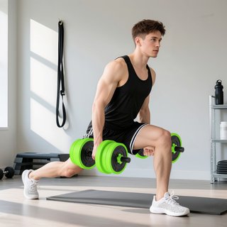 Juego de Pesas de Gimnasio 4 en 1 de 20kg, Convert