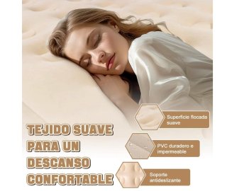 Materassino gonfiabile singolo, letto ad aria con pompa elettrica, materassino gonfiabile rapido in 3 minuti, letto gonfiabile 195 x 100 x 43cm autogonfiabile per campeggio o uso domestico
