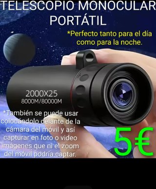 Telescopio Monocular Portátil 2000X25 HD