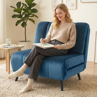 Sillón Cama Plegable Convertible con Respaldo