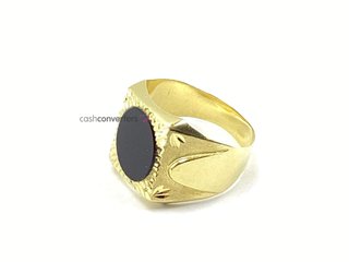 sello oro 18k con piedra con circonita t. 18 (18,47 mm)