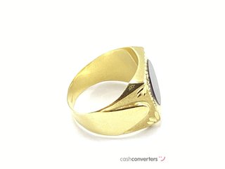 sello oro 18k con piedra con circonita t. 18 (18,47 mm)