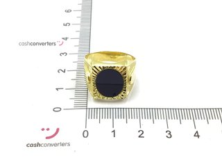 sello oro 18k con piedra con circonita t. 18 (18,47 mm)