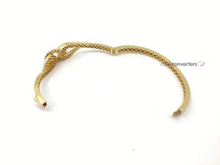 brazalete oro 18k con piedra con circonita